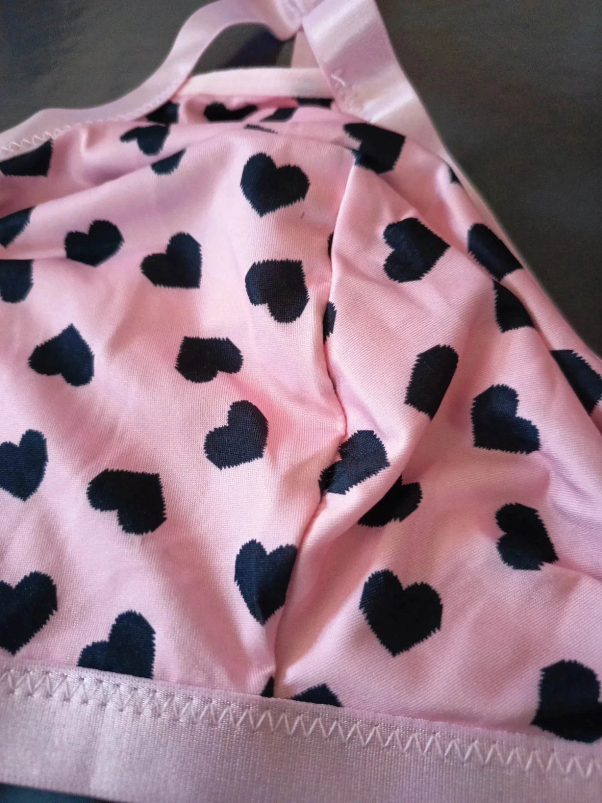 Sutiã de biquíni rosa / corações pretos – photo 3